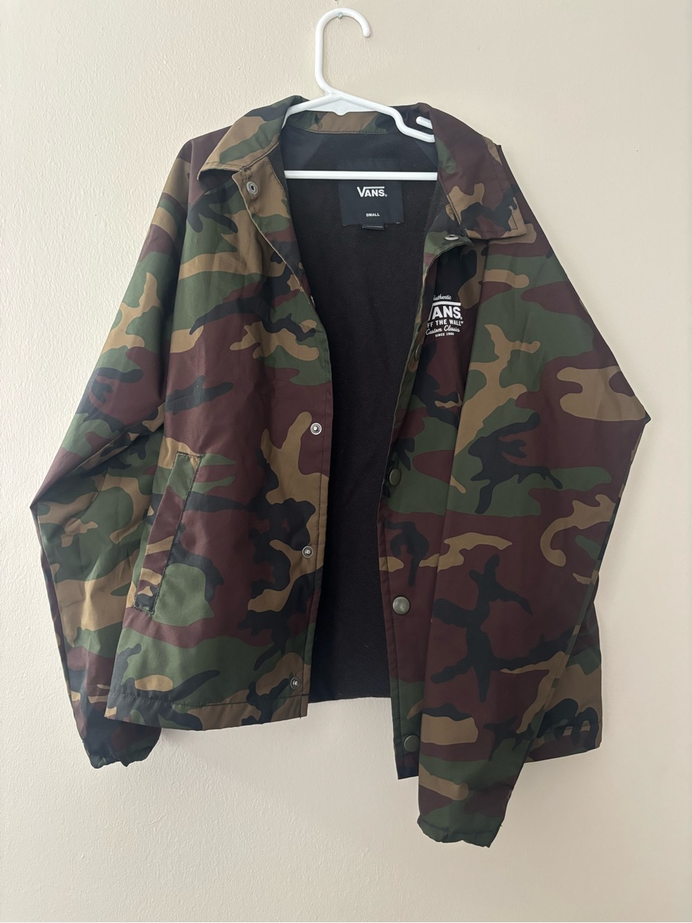 Vans kids Camo Coach Jacket - Green/Brown